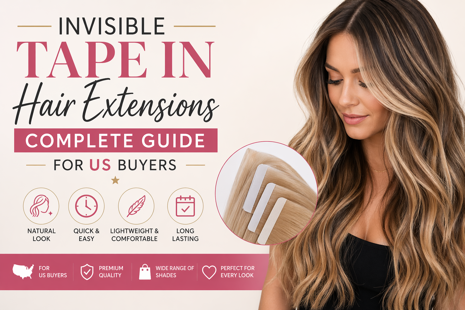 Invisible Tape In Hair Extensions: Complete Guide for US Buyers
